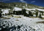 Our campsite just beyond the sun-cupped snow. Our campsite just beyond the sun-cupped snow.