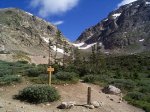 The turnoff to Arapaho Glacier.