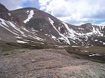 Looking back on the saddle between Mount Sheridan and West Sheridan (12,962 feet) which completed my loop return back to where I began my hike.