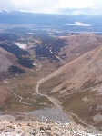 A good view of Iowa Gulch from the summit - looking west.  My car is down there somewhere in this photo.