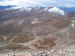From this same location but looking southeast, you can see the Hilltop Mine, the Dauntless Mine, and the many roads providing access up Fourmile Creek.