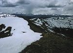 Looking back along the ridge from the summit with the Tenmile Range in the background. Looking back along the ridge from the summit with the Tenmile Range in the background.