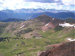 The Tenmile Range looking east from the summit of Uneva Peak.