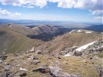 And this is the view of this same ridge looking back down the mountain with South Park in the distance.  That would be point "1" you see as the low point along this ridge.