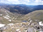 Looking back down the valley from which I came.  That would be the Lake Fork of the North Fork of the South Platte river.