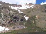 Further down yet still above Gibson Lake, these waterfalls were much louder than you might imagine.  The drainage sits between Whale Peak and Bullion (Peak?) elevation - 12,948 ft.