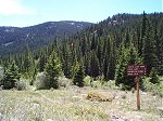 This is the actual trailhead about a mile from the Hall Valley Campground.  If you have a 4x4 or high clearance vehicle, you can drive to this point.  Note: This photo was taken on the way back down.